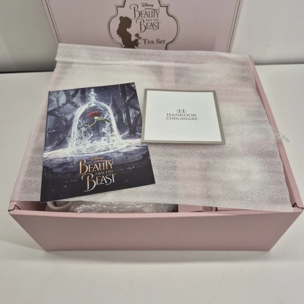 Disney Beauty and the Beast Hankook Chinaware Porcelain Tea Set Limited Edition